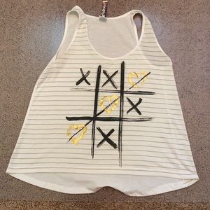Tic tac toe heart tank top